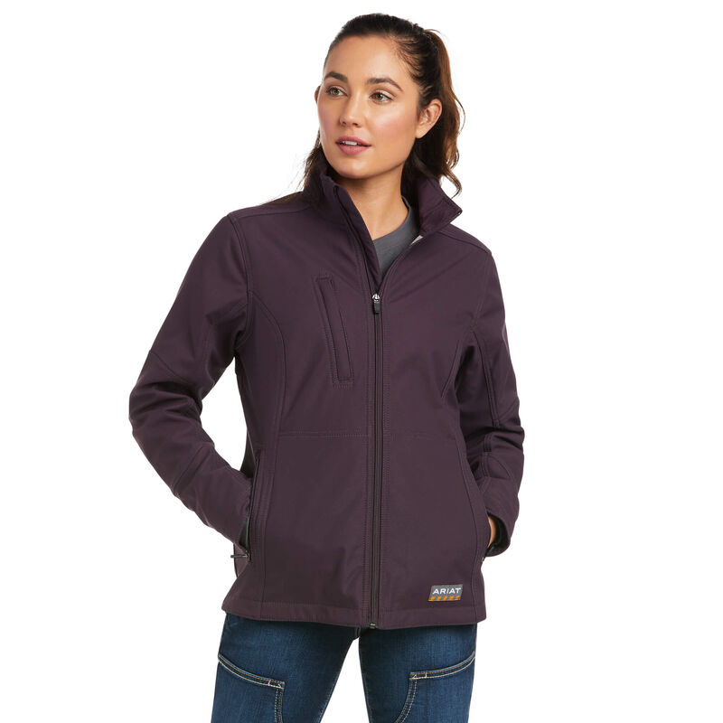 Chaqueta Ariat Rebar Stretch Canvas Softshell Moradas Oscuro Mujer - Chile 320-ROWLEN